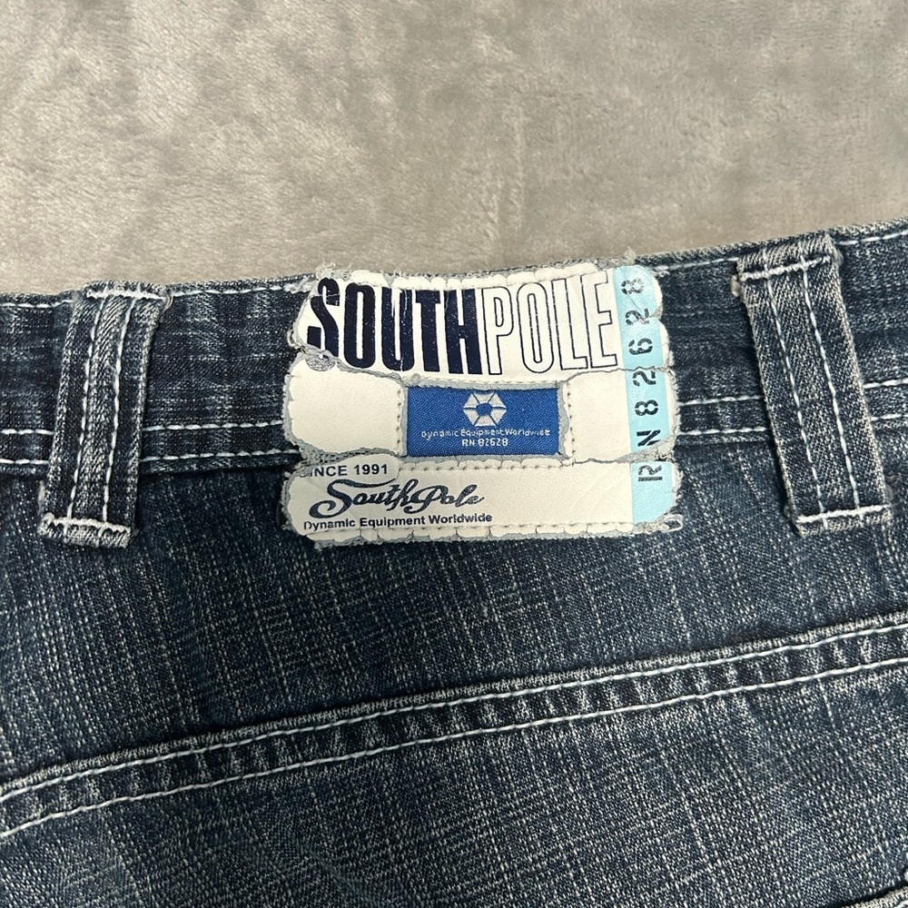 Southpole Vintage Y2K Baggy Jeans Denim Mens 34 Dark Wash - Picture 3 of 14